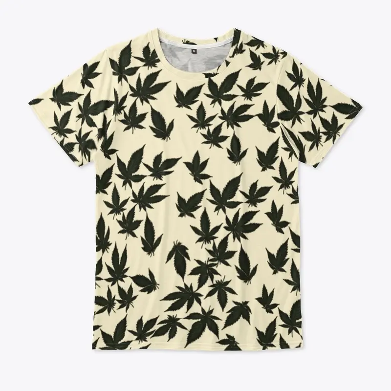 Cannabis Leaf All-Over Print T-Shirt